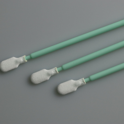 Cleanroom-Paddel-Kopf-Grün-steife Griff-Polyester-Putzlappen mit 102mm Länge
