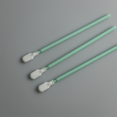 Cleanroom-Paddel-Kopf-Grün-steife Griff-Polyester-Putzlappen mit 102mm Länge