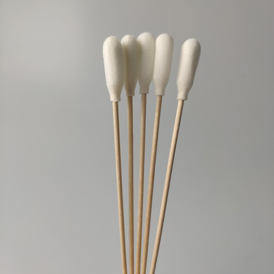 Medizinisches 150mm 6 Zoll-Schaum bedecktes hölzernes Wattestäbchen