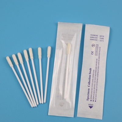 Einzelner eingewickelter 8cm Exemplar-Sammlungs-Putzlappen, PCR-Nasenabstrich