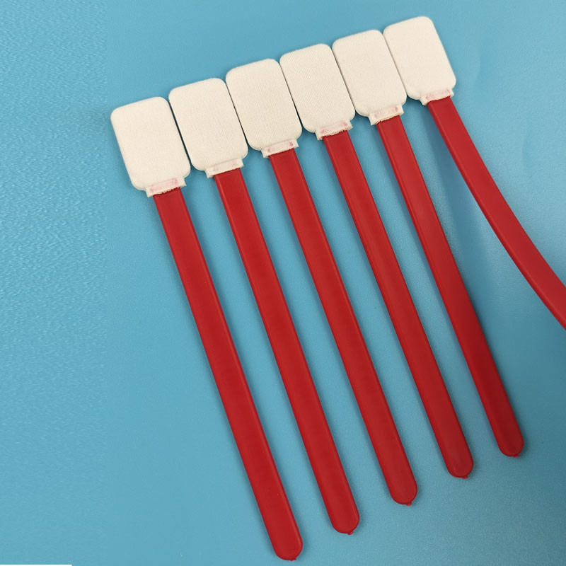 714 fusselfreie rote pp. haften flacher quadratischer Polyester-Putzlappen Cleanroom-Reinigungsputzlappen-Stock