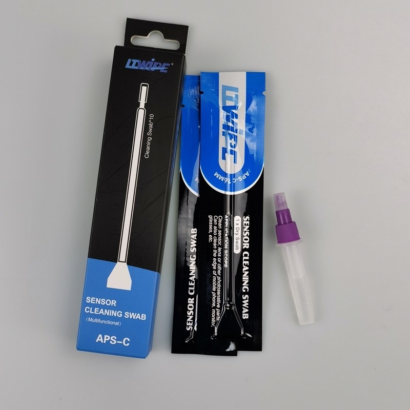 Lintfreie blaue Stick-Sensorreinigungsschablonen für die Wartung von Kamera-Sensoren