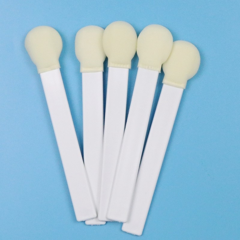 145 mm weißer PP-Stick 30 mm großer runder Kopf Schwammstick medizinischer Schaumspülspül-Applikator