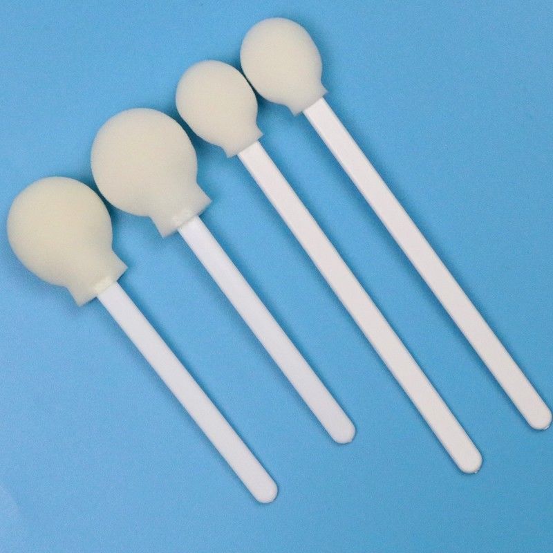 106mm Einweg-Weiß PP Stick Lollipop Sponge Stick Medizinischer runder Schaumspülspülspüler für Hautantiseptikum