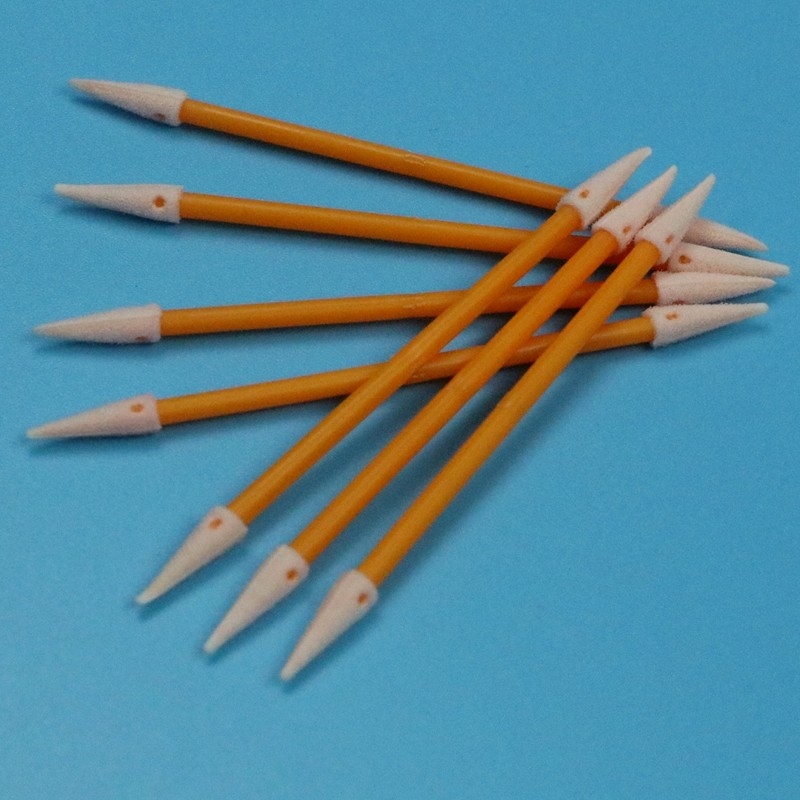 TX750 Doppelend Mini-Sponge-Swab Komprimiert Kleines Reinzimmer Detail Schaum-Swab mit Orange Stick
