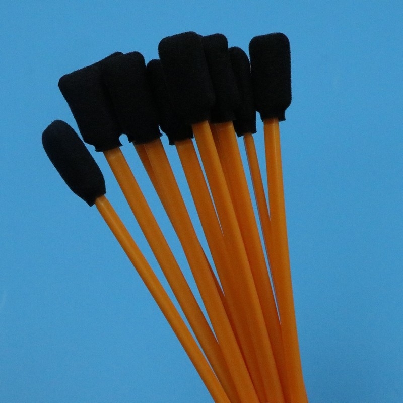 5&quot; Lint-freie schwarze Schwammspülung Orange Stick Rechteckige Reinraum Schaumspülung zur Reinigung des Druckers