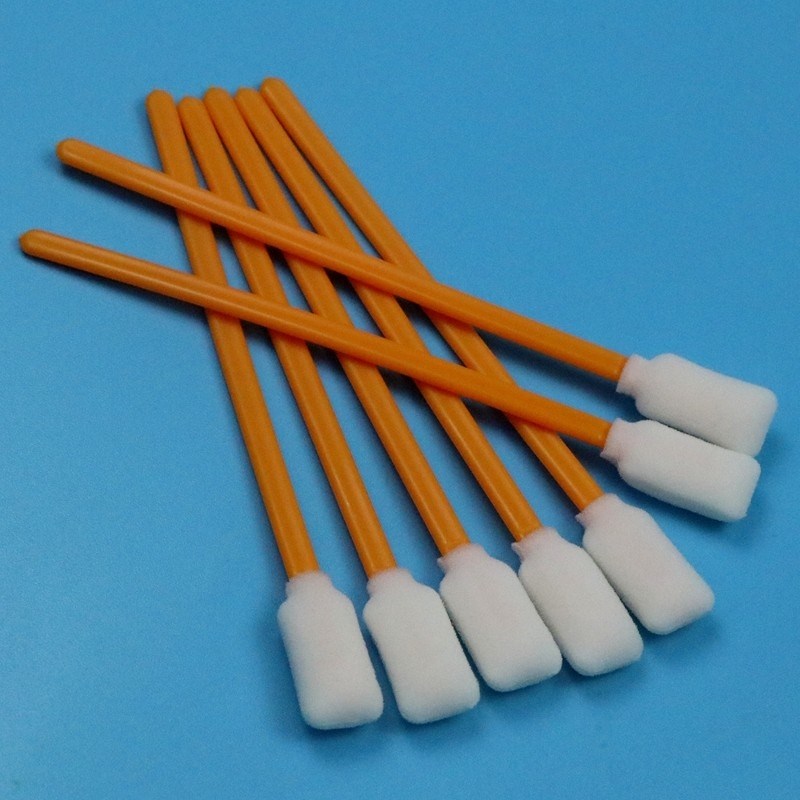 5&quot; Lint-freie rechteckige Schaumspülung Orange Stick Inkjet-Drucker Reinigung Schaumspülung für den Reinraum