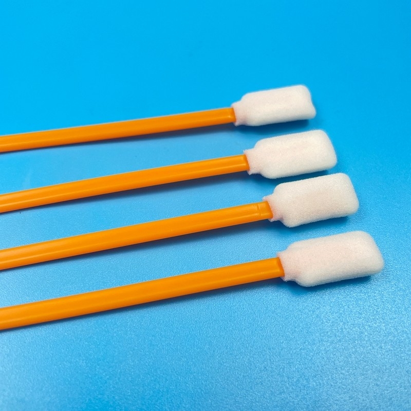 Dauerhafte Schäumstoffspülen (50 Stück) - 125 mm Lint-freier orange/schwarzer Schäumstoffkopf für die Reinigung empfindlicher Oberflächen