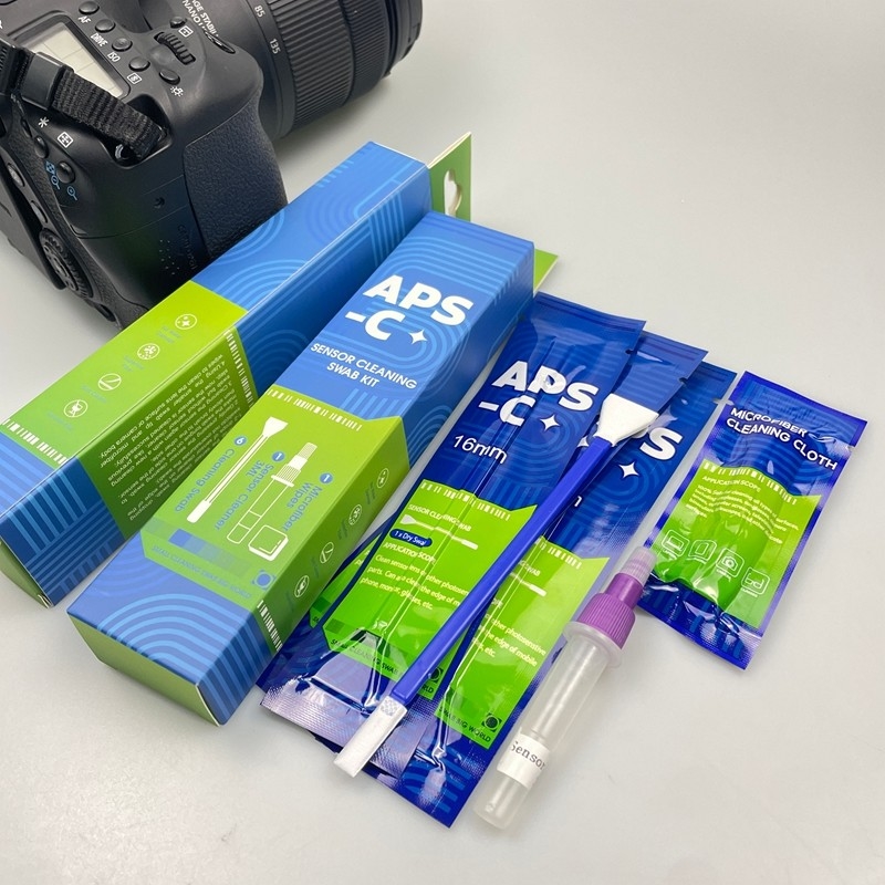 3 in 1 APS-C Kamera Sensor Swab Reinigung Kit Einzel mit Sensor Reiniger verpackt