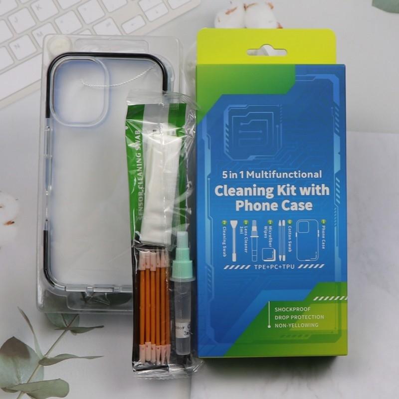 5 in 1 Telefonreiniger Kleines Schaumwaschgerät Bildschirmreinigung Kit Telefonreinigung Kit mit Telefongehäuse