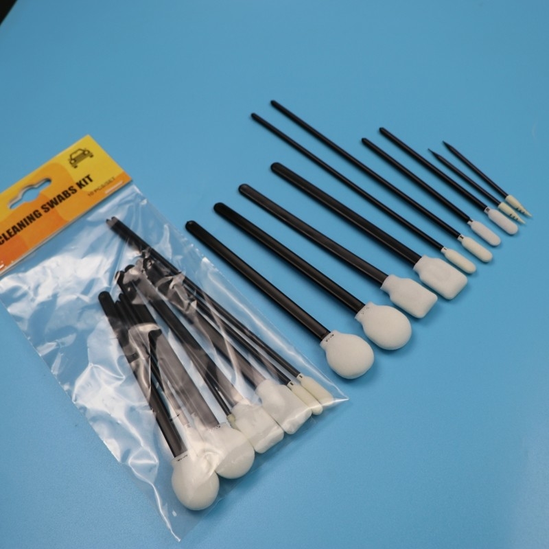 Tragbare Schwarze Handgriffe Sponge Schaum-Swab Präzisionsreinigung Swab Kit Auto Reinigung Kit