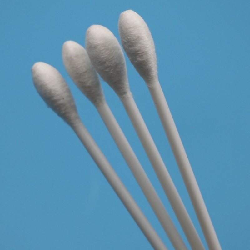 Einwegs 10cm PP Stick Großer runder Kopf Qtips Medizinischer Baumwollschwab-Applikator