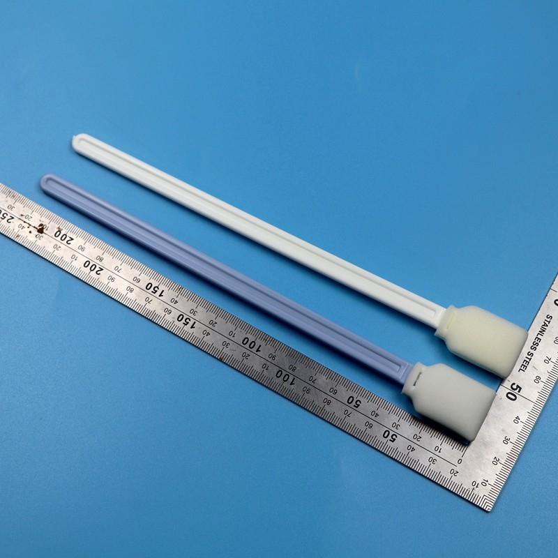228mm Lint-freier weißer extra langer Griff Rechteckiger Reinraum-Swab UV-Drucker Reinigungsfoam-Swab