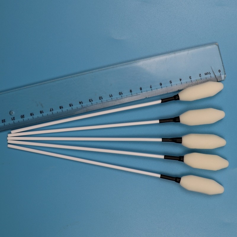 21 cm lang PP Stick Großes Paddelkopf Medizinischer Schwamm Stick Trocar Wippe Schaumspülung