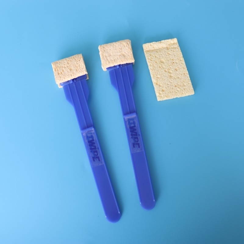 High Absorbency Rechteckiger Stick Montiert Schwamm Swab Medizinische Zellulose Schaum Swab Applikator