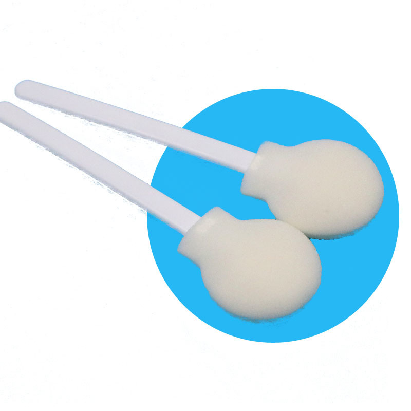 108 mm Einweg-weißer PP-Stick 30 mm großer runder Kopf Schwammstick Medizinischer Circular Foam Swab Applikator