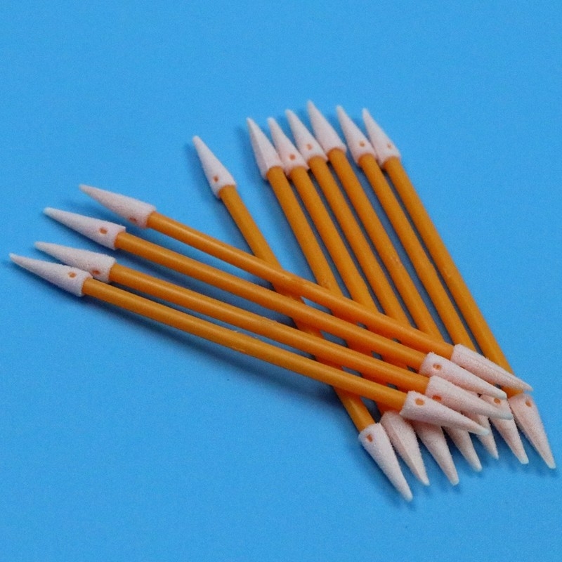 Lintfreier Orange Stick Doppelspitzen Spitzen Schwamm Detaillierte Spülung Reinraum Schaumspülung