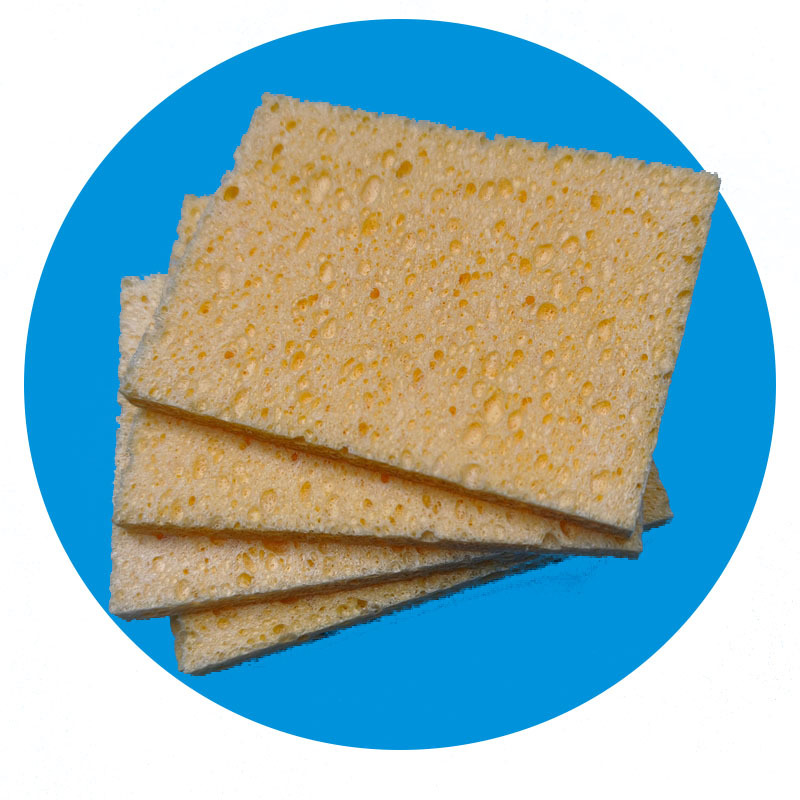 6 * 8 * 0,5 cm hoch absorbierender rechteckiger Zellulose-Schwamm-Tupfer, Umwelt-Oberflächen-Probenahmetupfer für Lebensmittel