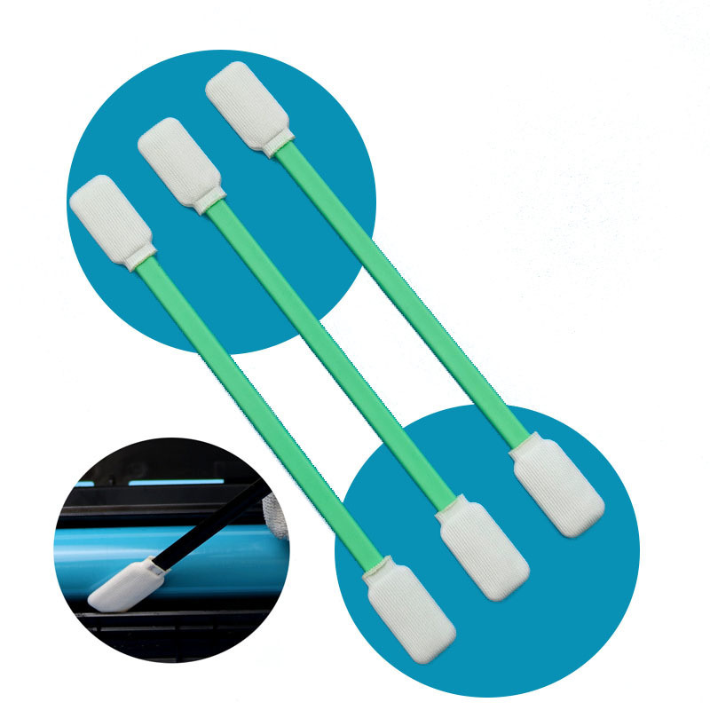 TX714 Fusselfreies, flaches, quadratisches ESD-Polyester-Tupfer zur Oberflächenreinigung, Reinraum-Tupfer mit Doppelköpfen