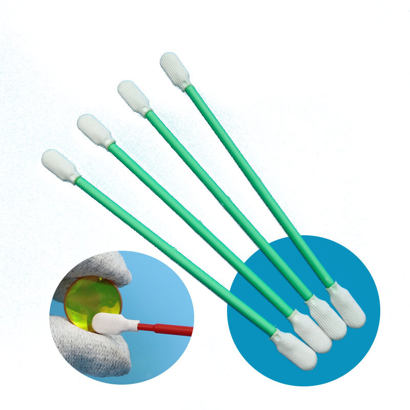 Fusselfreier Paddelkopf ESD Reinraum-Tupfer Optische Reinigung Polyester-Tupfer mit Doppelköpfen