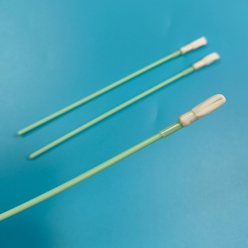 Lint Free 6.5" Extra Long Handle Double Layers Polyester Swab Handmade Cleanroom Swab for Optical Cleaning