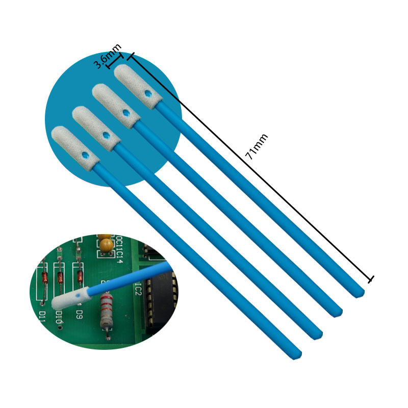 742 Präzisions-Schwammtupfer 742 mit blauem Griff, 3,6 mm, Präzisions-Schwammtupfer zur Elektronik-Reinigung, Schaumstoffspitze, Detaillierungstupfer für Reinräume