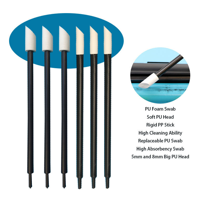 T-21 Starrer PP-Stick, austauschbarer 8-mm-PU-Kopf-Drucker-Reinigungstupfer, PU-Schaumtupfer, Ruby Stick Detaillierungstupfer