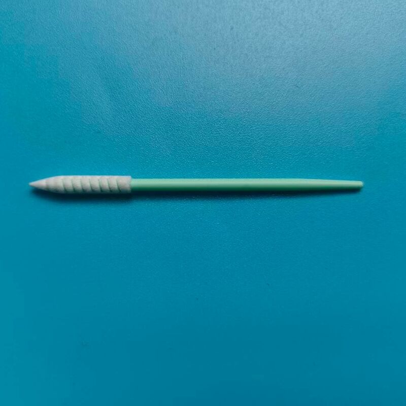 752 Starrer PP-Stab, langer, spiralförmiger, spitzer Schwammstab, Detaillierungstupfer, Präzisionsreinigungstupfer mit Schaumstoffspitze für Reinräume
