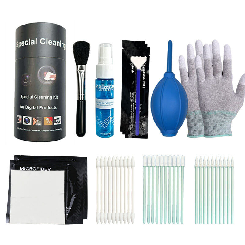 Professionelle Neun in einem Mikrofaser Sensor Swab Bildschirmreinigung Spray Linsen Reinigung Kit Kamera Reinigung Kit mit Ari-Blower