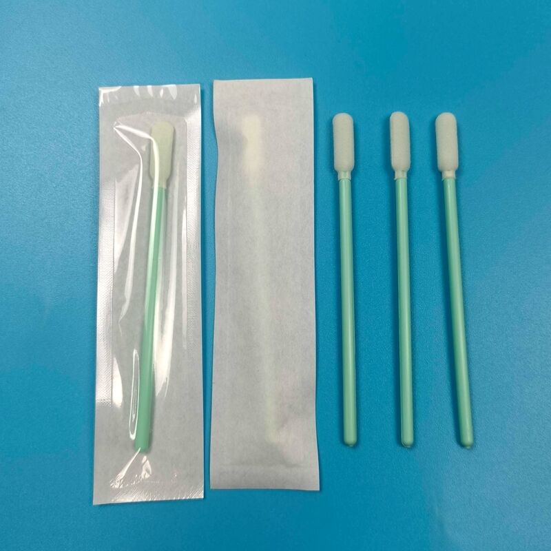Individual Wrapped Polyurethane Foam Tip Swab Sterile Oral Swab Specimen Collection Swab with PP Stick