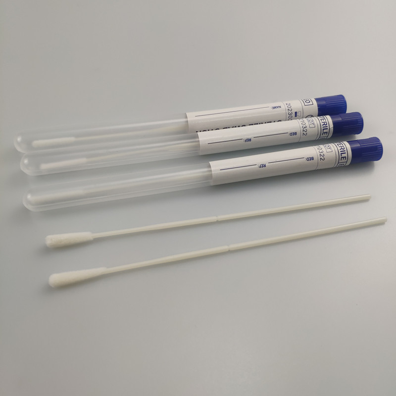 Sterile Nasen-/Oral-NP-Swab-Kits ¢ Einzelverpackte Baumwoll-Swabs mit PP-Transportrohr